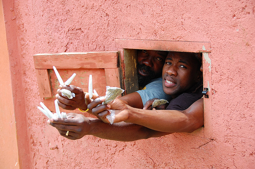 Kids Selling Ganja at Bob Marley Mausoleum, Photo: skibler, Flickr