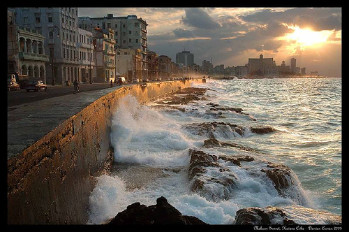 Malecon Wall in Havana, Cuba, photo: damian 78, Flickr