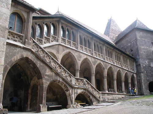 Interior Courtyard of Hunedoara Castle, Romania Interior Courtyard of Hunedoara Castle, Romania, Photo: more stupid than the others, Flickr