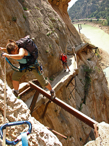 Some Areas of Caminito del Rey Walkway are Very Dangerous Some Areas of Caminito del Rey Walkway are Very Dangerous, Photo: Gabirulo, Flickr