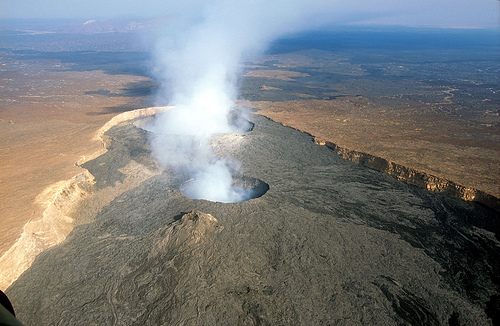 Aerial image of Erta Ale Volcano in Ethiopia, Photo by Filippo Jean, Wikipedia