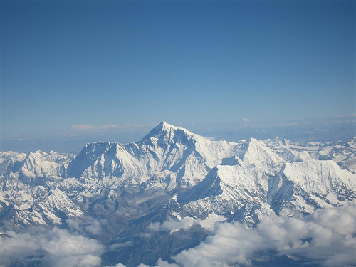 View of Mount Everest from a Drukair Plane Leaving Bhutan, Photo: shrimpo1967, Flickr