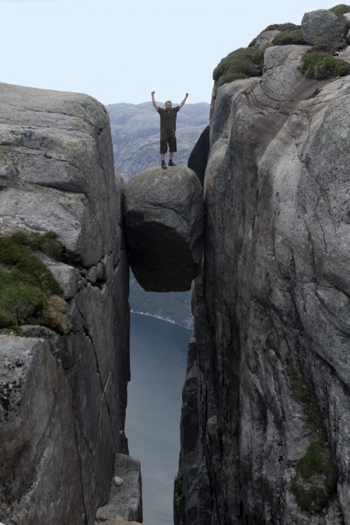 Standing on Top of Kjeragbolten, Photo: epicxero, Flickr