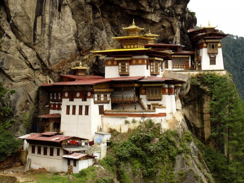 Tigers Nest Monastery in Bhutan, Detail of the Fortress on a Cliff, Photo by Michael D.F., PBase Tigers Nest Monastery in Bhutan, Detail of the Fortress on a Cliff, Photo by Michael D.F., PBase