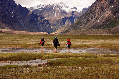 Trekking Through Akshayuk Pass in Auyuittuq National Park, Photo: pmorgan, Flickr Trekking Through Akshayuk Pass in Auyuittuq National Park, Photo: pmorgan, Flickr