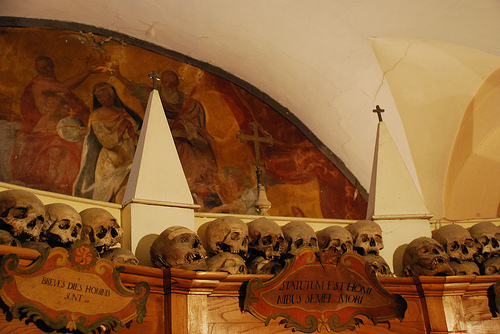 Human Skulls Decorating the Interior of the Church of the Dead in Italy, Photo: Hari Seldon, Flickr