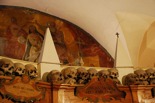Human Skulls Decorating the Interior of the Church of the Dead in Italy, Photo: Hari Seldon, Flickr Human Skulls Decorating the Interior of the Church of the Dead in Italy, Photo: Hari Seldon, Flickr