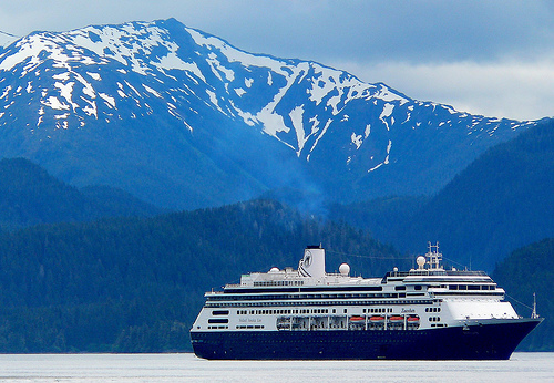 Holland America Cruise Ship SS Zaandam Sailing in Sitka, Alaska. Photo: controltheweb, Flickr