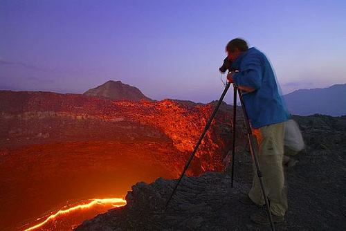 Taking Pictures At the Edge of Erta Ale Lava Lake, Photo by Avatar/ΣΙΓΜΑ