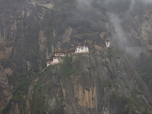 Monastery on a Cliff, Taktsang in Paro, Bhutan, Photo by karunakarg, Flickr