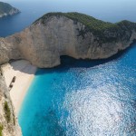 Aerial Photo of Navagio Beach aka Shipwreck Beach on Zakynthos Island, Greece, Photo: dkilim (barrage), Flickr