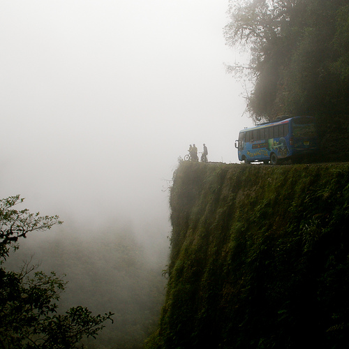 Road of Death in Bolivia Attracts Thrill Seekers Who Descend it on Mountain Bikes, Photo by Señor Hans , Flickr
