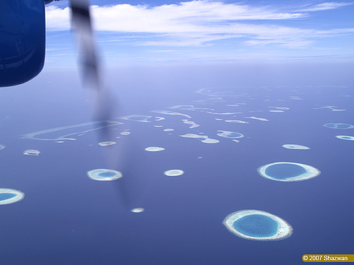Aerial View of Ari Atoll, Maldives, Photo by shazwan, Flickr