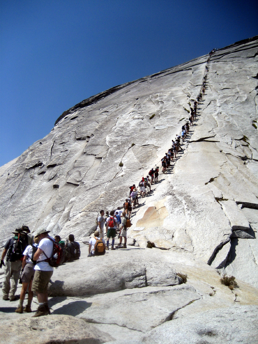 9th Most Dangerous Hike in America: Half Dome, California, Photo: Direct Cutter, Wikipedia