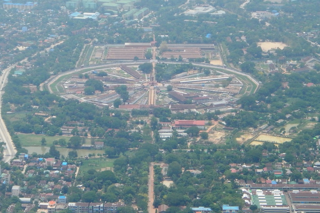 Aerial View of Insein Prison in Yangon, Myanmar, Photo by Phyo WP, Wikipedia