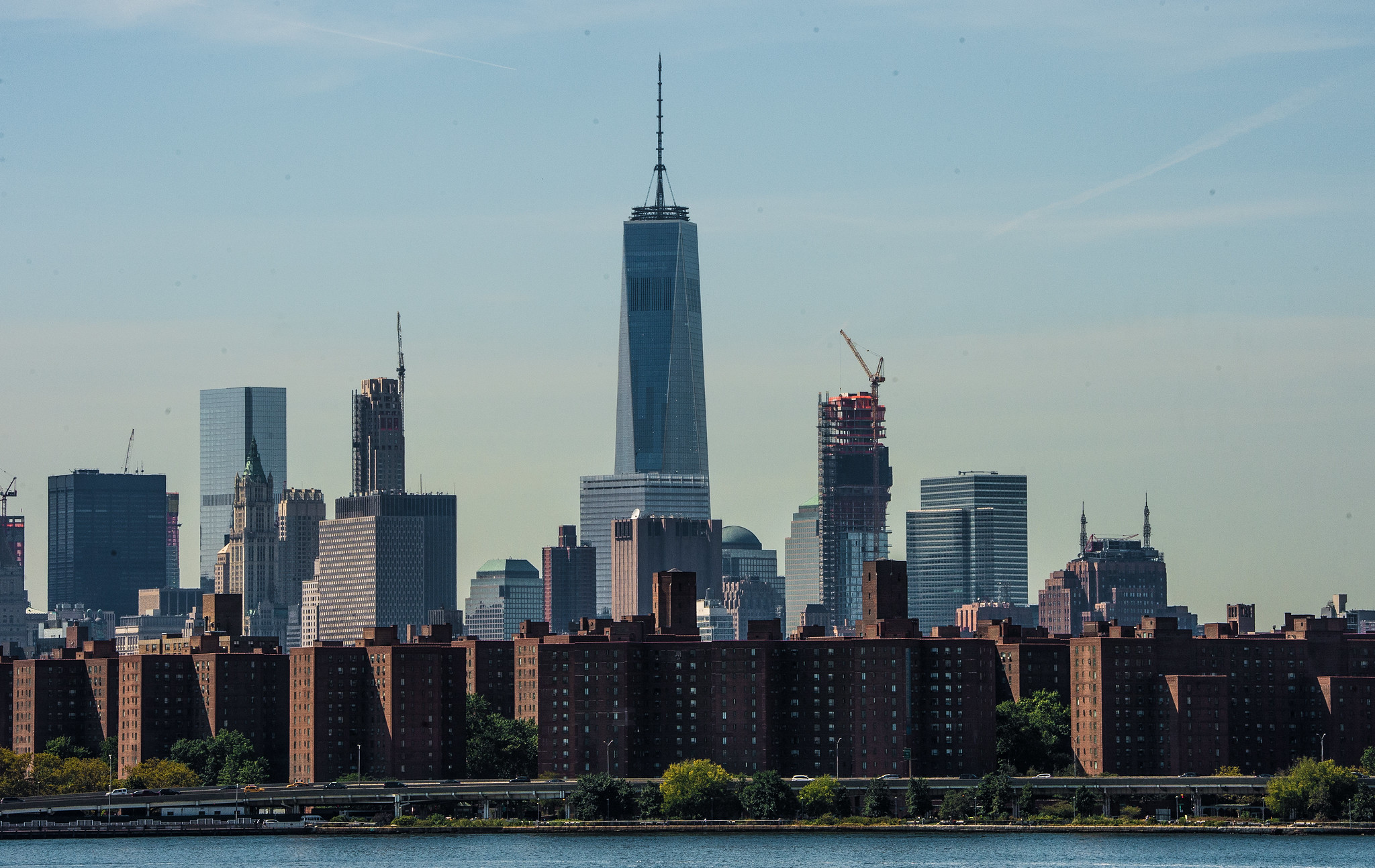 Manhattan in New York City Seen from Long Island, USA