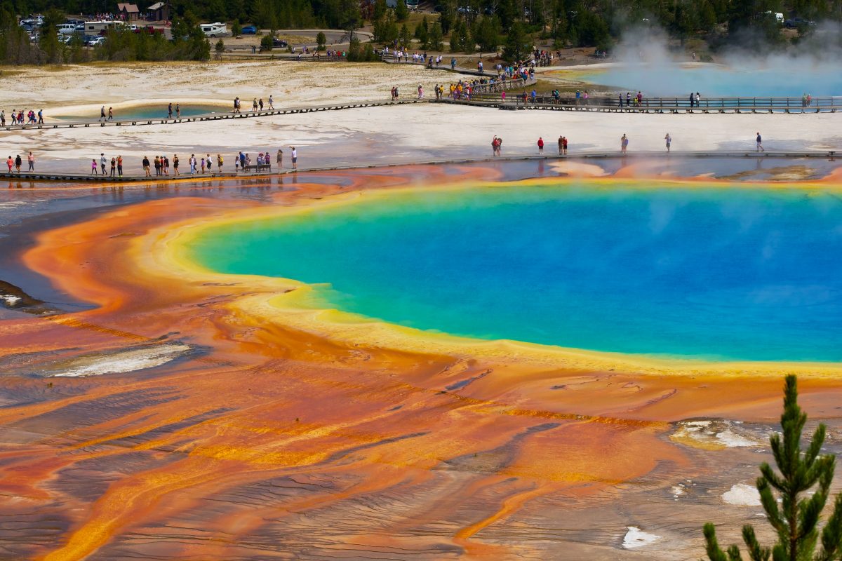 Grand Prismatic Spring and Tranquil in Yellowstone National Park, Wyoming, USA, Photo by James Lee, Unsplash